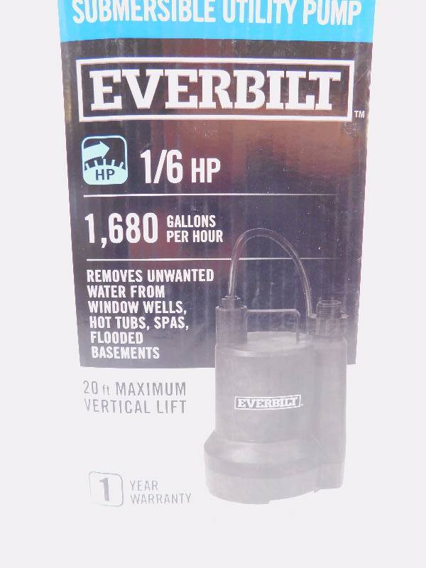 lot 48 image: Everbilt 16 HP Submersible Utility Pump