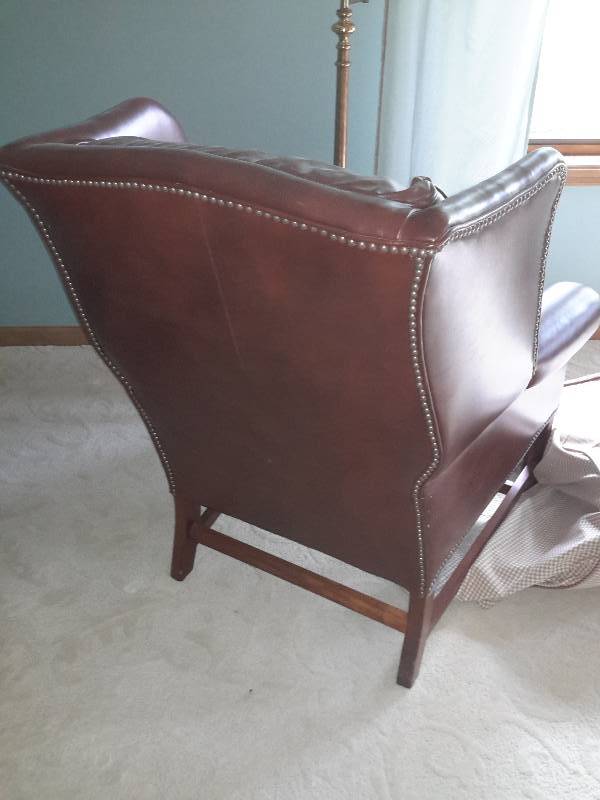 All leather Wing Back Chair