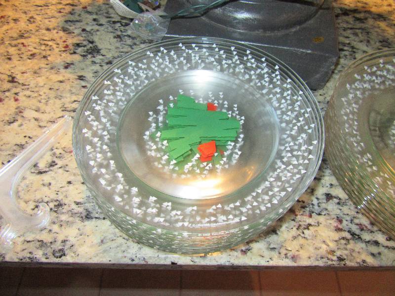 Christmas decorations and Christmas plates