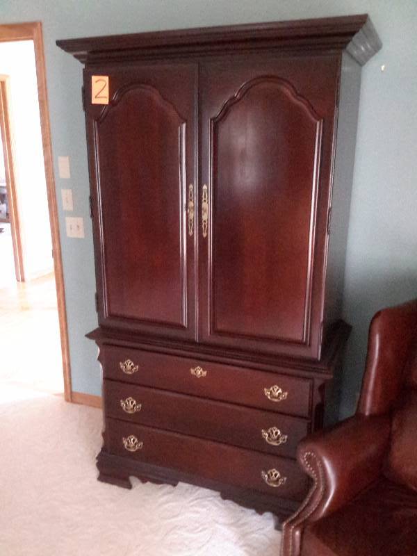 Armoire.. With Drawers and open top cabinet