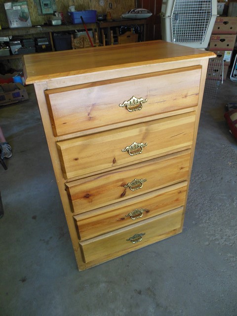 lot 36 image: Five Drawer Pine Dresser