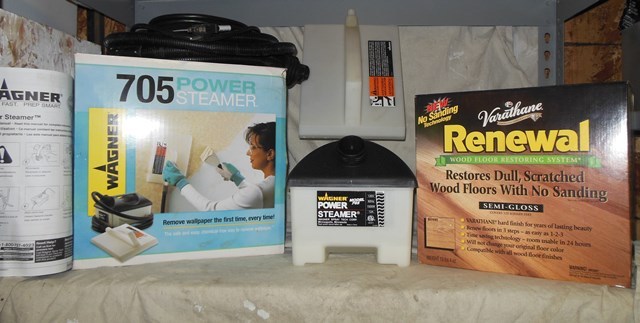 lot 69 image: Varathane Renewal Wood Floor Restoring System and Wagner 705 Power Steamer
