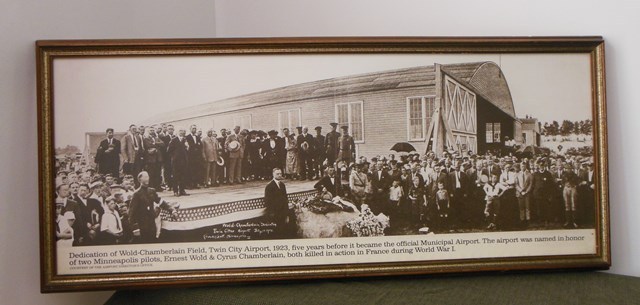 lot 14 image: 40 x 16 Print of the Dedication of Wold-Chamberlain Field, Twin City Airport, 1923
