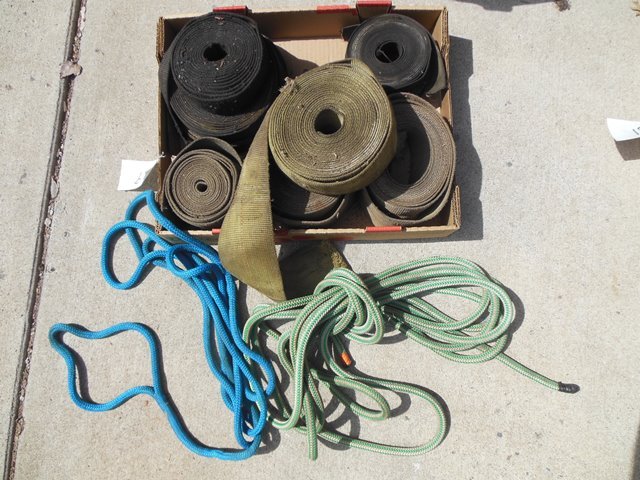 lot 129 image: Strap Material without Ends 2 and 4 and Misc. Rope