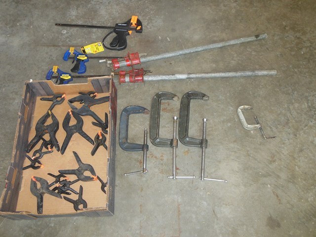 lot 159 image: Bar Clamps, Steel C Clamps, Quick-Grip Clamps