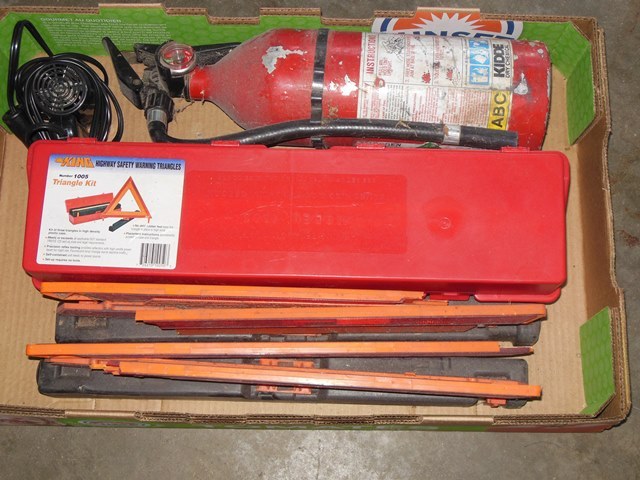 lot 217 image: Triangle Sets and Fire Extinguisher