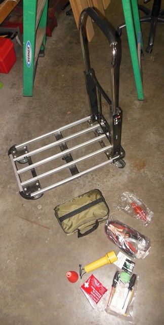 lot 206 image: Work Zone 330lb Dolly and Eddie Bauer Emergency Kit