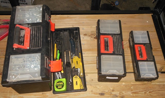 lot 218 image: Tool Box Set and Contents of Small Boxes on Top and Tray