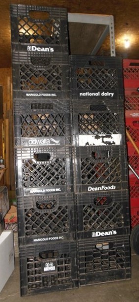 lot 232 image: 11 Black Crates