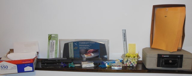 lot 317 image: Office Lot with Rotary Paper Trimmer, Envelopes and More
