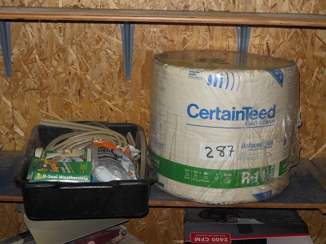 lot 287 image: R11 Insulation, Weather stripping etc.