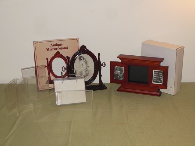 lot 258 image: New Wooden Frame, New Plastic Mirror-Design Frame and Acrylic Frames