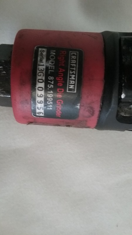 lot 29 image: Craftsman Right Angle Die Grinder