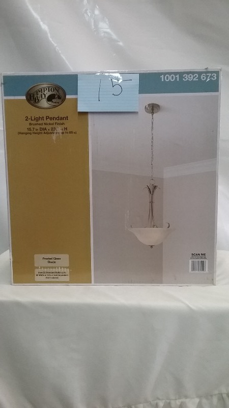 lot 15 image: 2- Light Pendant