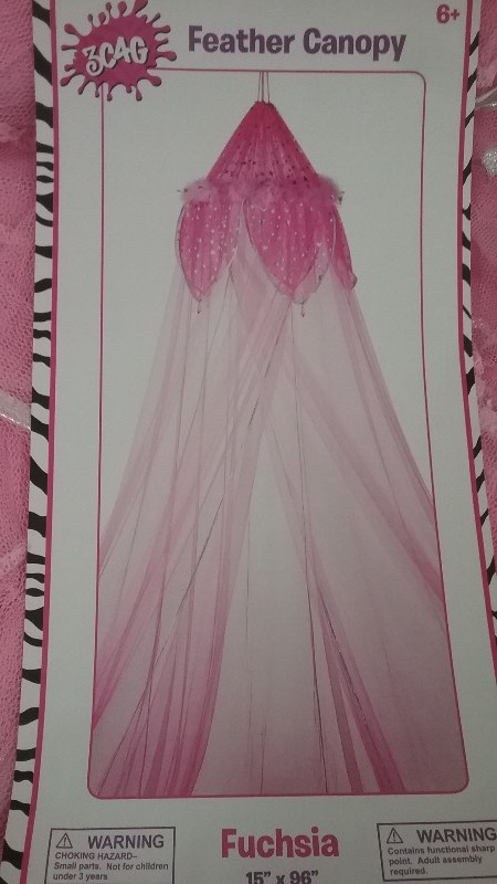 lot 41 image: Pink Curtains and Pink Feather Canopy