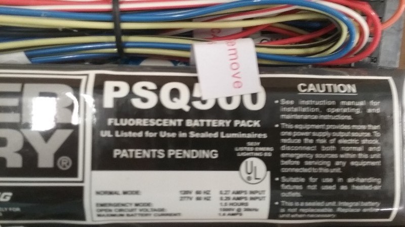 lot 53 image: Lithonia Lighting Fluorescent Battery Pack