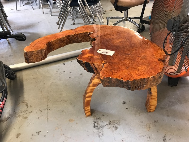 Burl Wood Coffee Table July Consignment K Bid