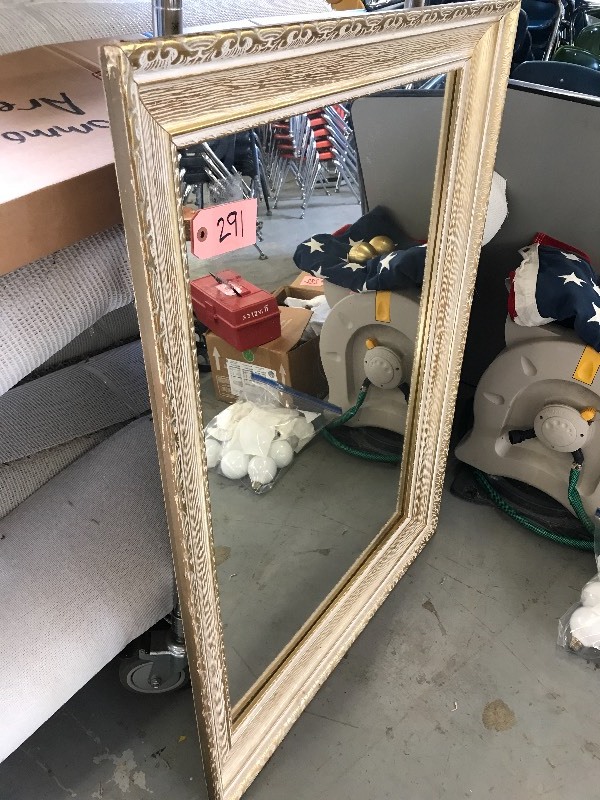 lot 291 image: FRAMED MIRROR