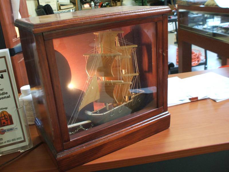 lot 238 image: LIGHT UP WOODEN SHIP