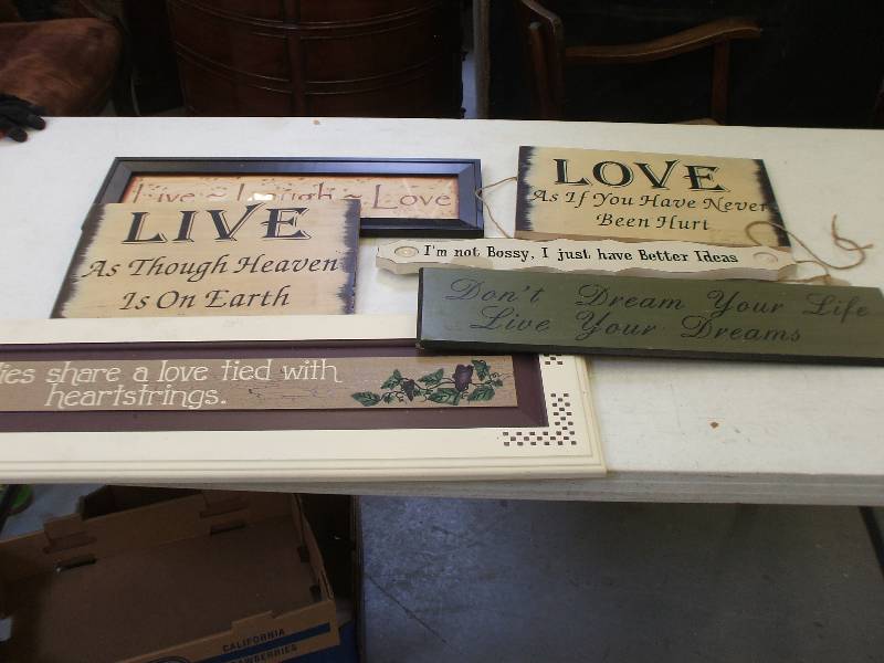 lot 243 image: WORDS OF WISDOM SIGNS