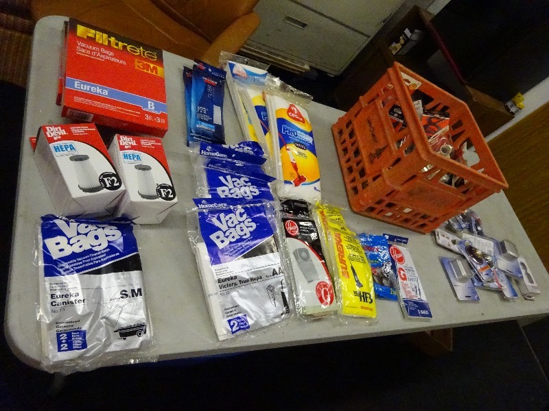 lot 18 image: Variety of fillers, Vacuum Bags, Door Bell buttons, numbers and more