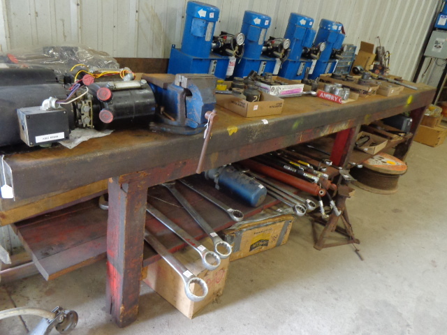 lot 115 image: Work Bench with Steel Top