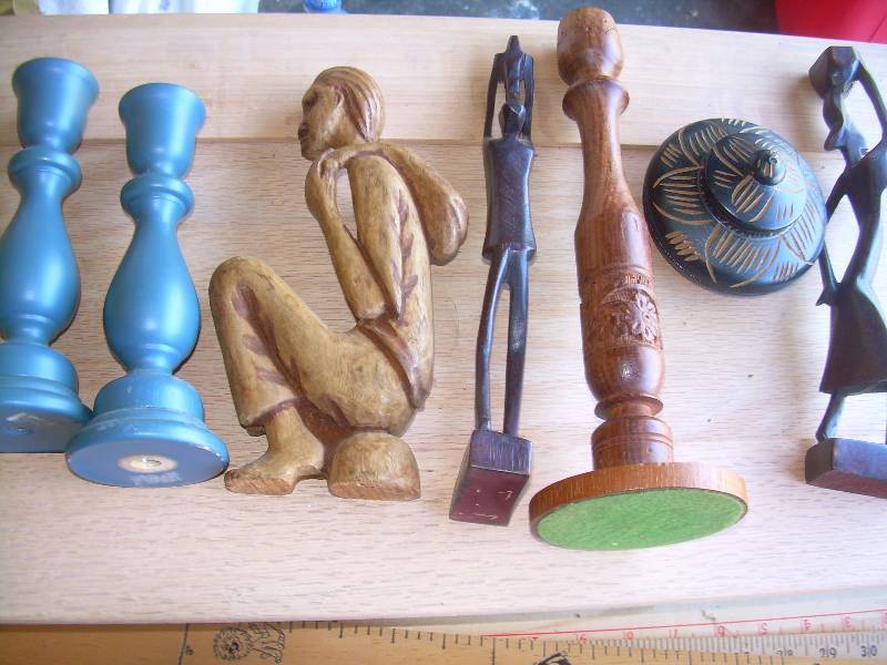 VINTAGE WOODEN STAUES