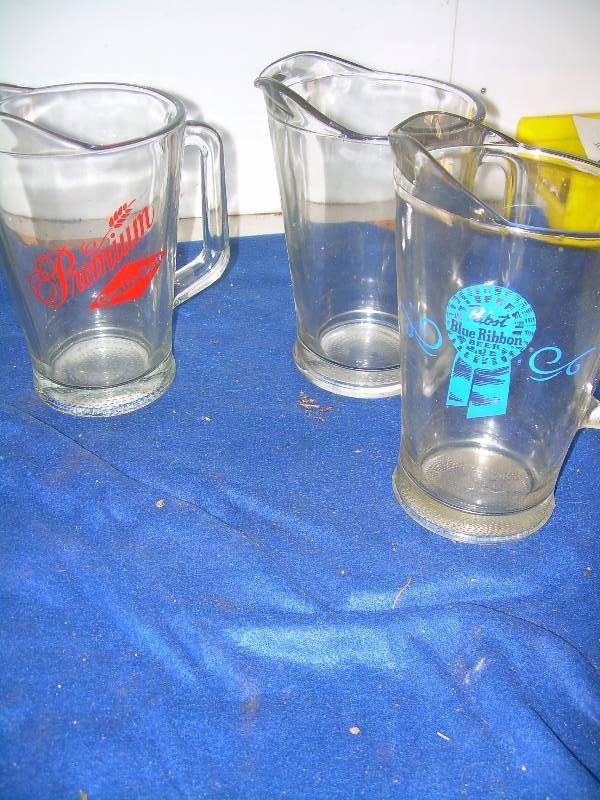 3 COLLECTIBLE BEER PITCHERS