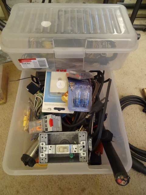 lot 62 image: Bin Full Of Misc Electrical