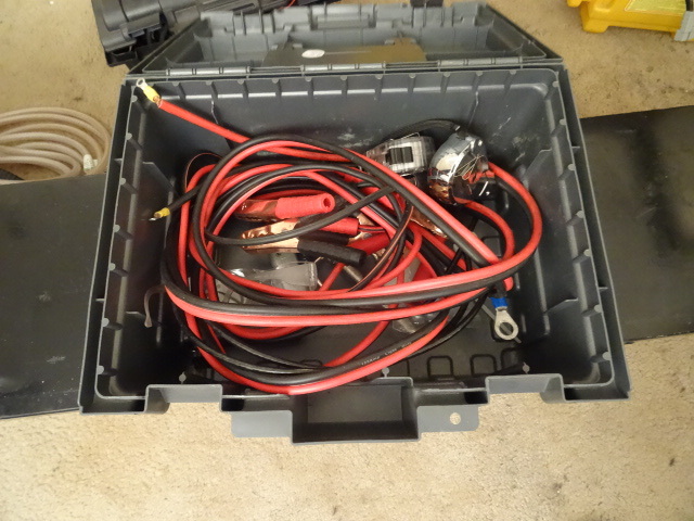lot 75 image: Plastic Box With Jumper Cable.