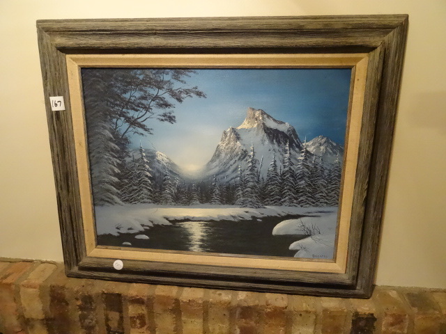 lot 167 image: Original Painting By Bechtel 32 X 26