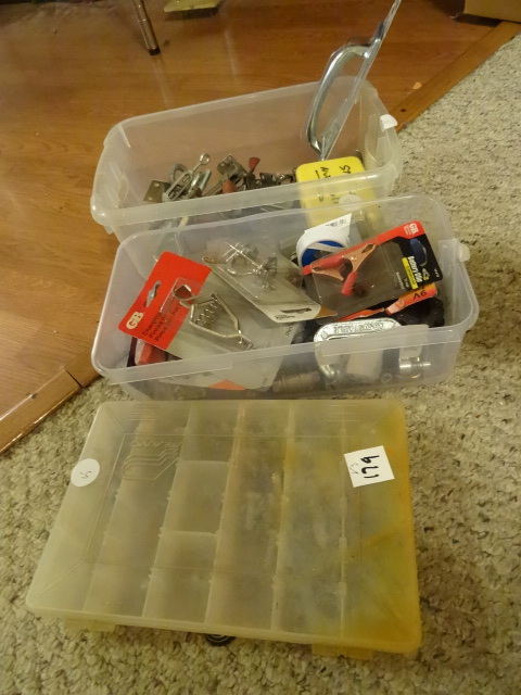 lot 179 image: 3 Bin Of Misc Hardware and Clamps