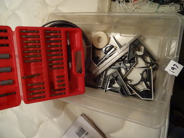 lot 197 image: 3 Bins Of Misc Tools and Hardware