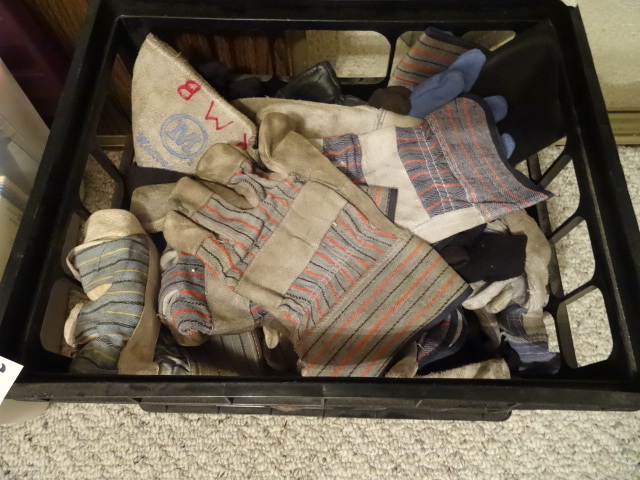 lot 204 image: Bin OF Misc Welding and Work Gloves