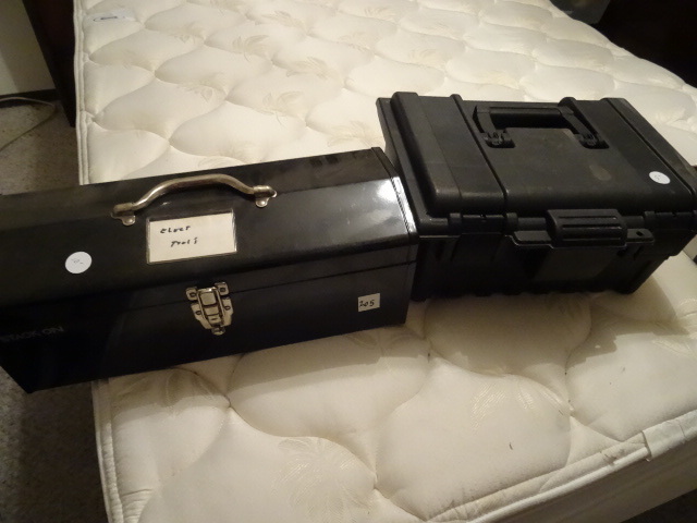 lot 205 image: Misc Tool Boxes and Plastic Bins