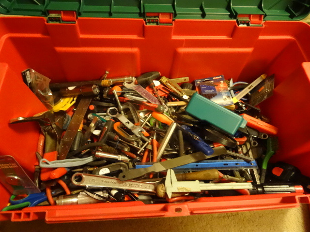 lot 211 image: Large Bin Of Misc Tools