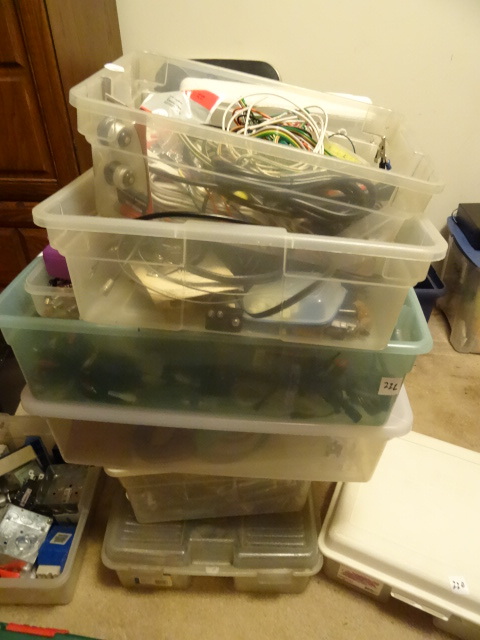 lot 222 image: Bins Full OF Misc Electrical