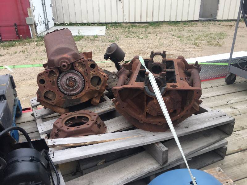 lot 17 image: Flat Head V8 Ford Block & Heads