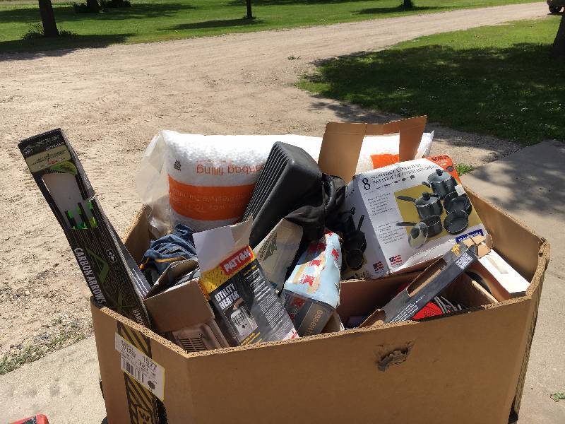 lot 110 image: Pallet of Arrows, Tents, Space Heaters, PotsPans, Etc