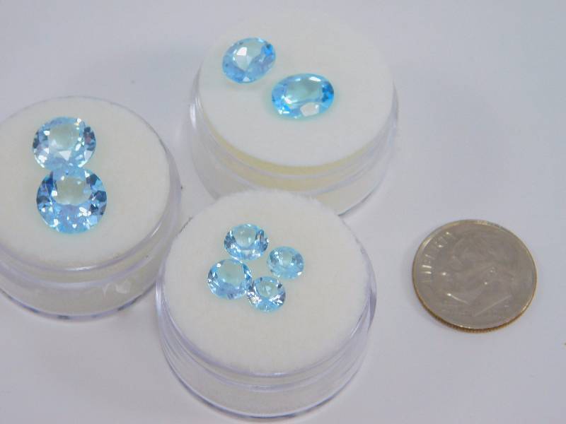 (8) Blue Topaz Gemstones 13 ct