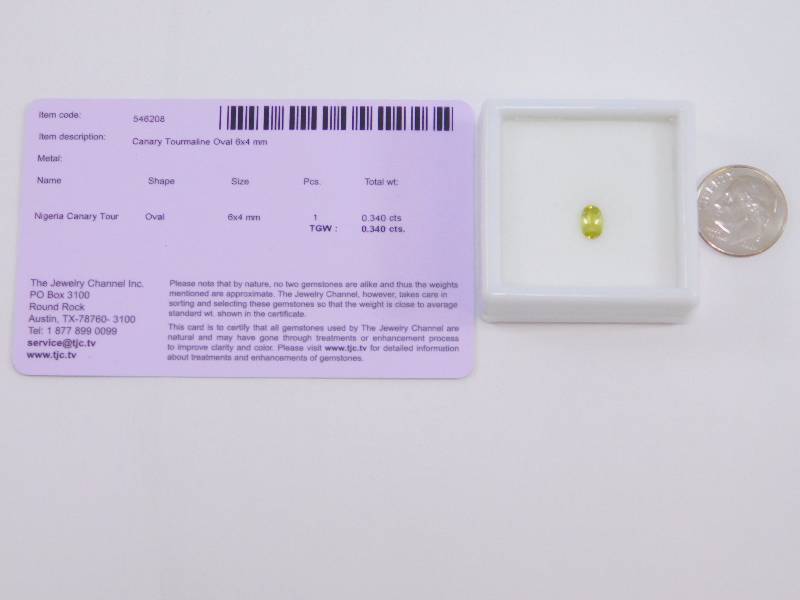 .34 ct Canary Tourmaline Gemstone