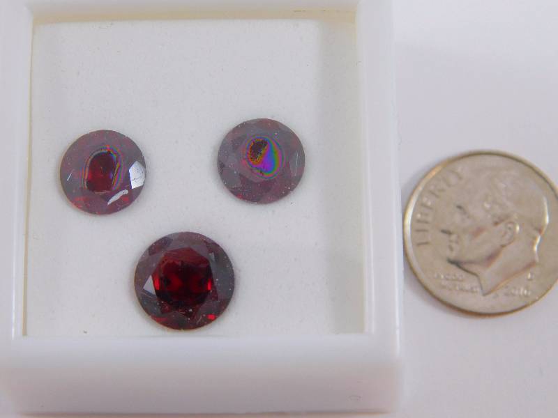 (3) Garnet Gemstones 7.75 ct