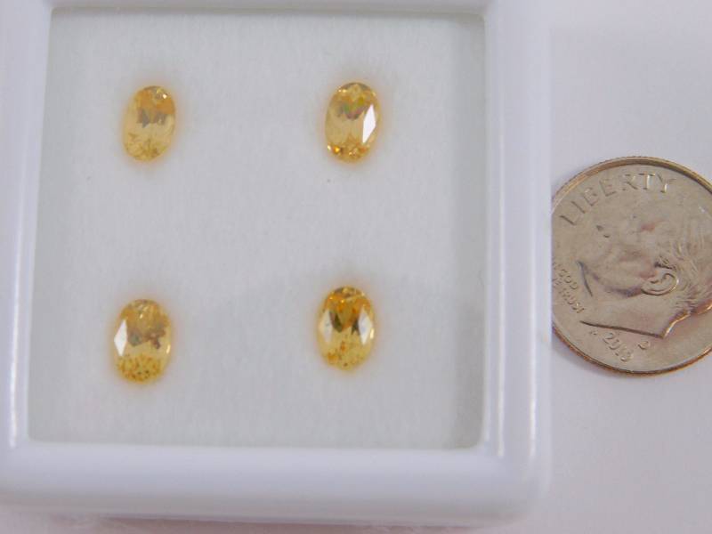 (4) Tsavo Golden Garnet Gemstones 2 ct