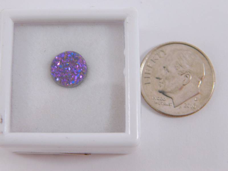 .55 ct Titanium Blue Druzy Quartz Gemstone