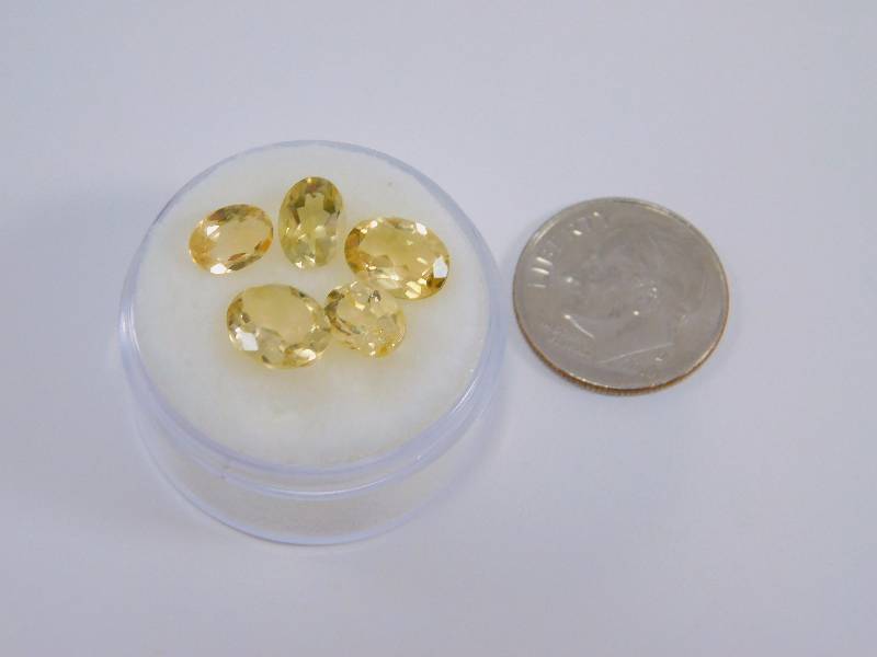 (5) Pale Yellow Gemstones 4.79 ct