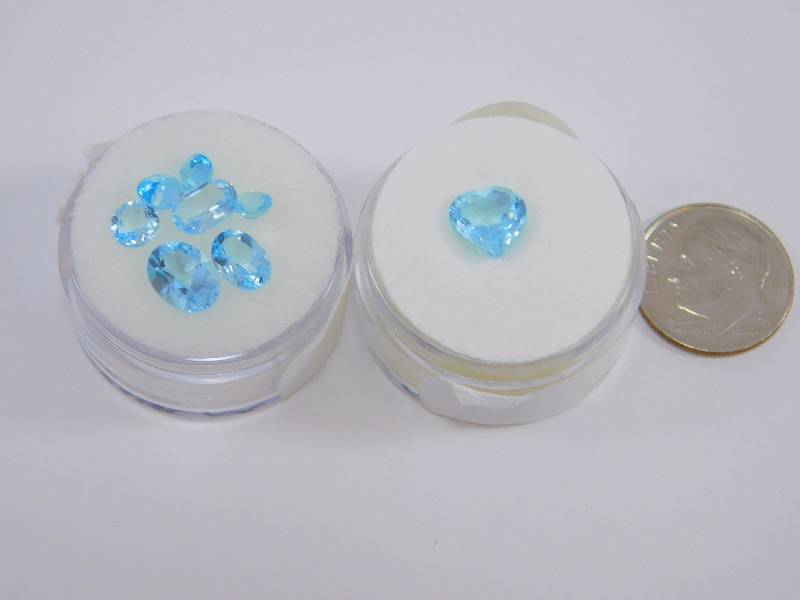 (8) Blue Topaz Gemstones 7.1 ct