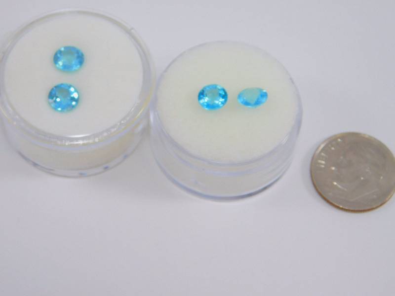 (4) Paraiba Blue Apatite Gemstones 3.16 ct.