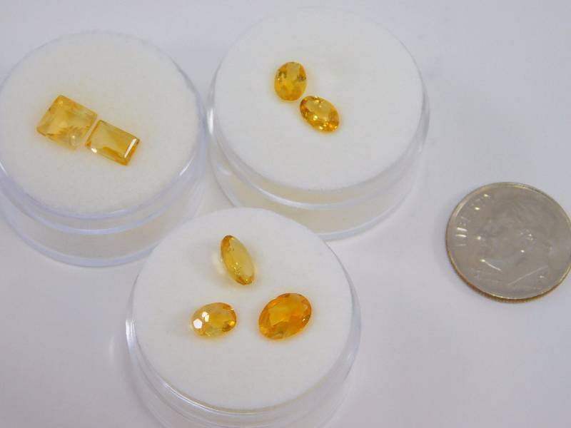 (7) YellowGolden Yellow Gemstones 4.33 ct.