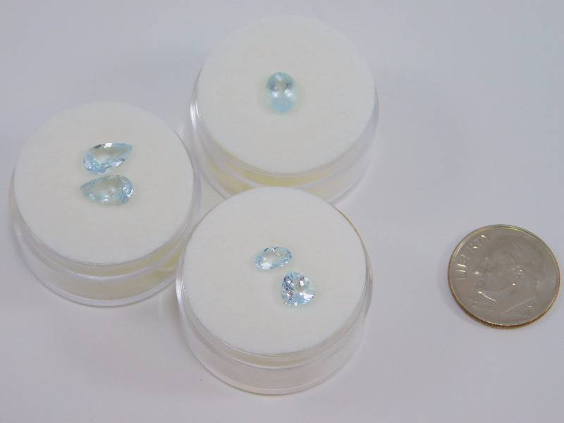 (5) Aquamarine Gemstones 3.04 ct.