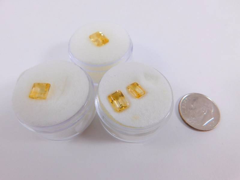 (4) YellowGolden YellowPale Yellow Gemstones 4.11 ct